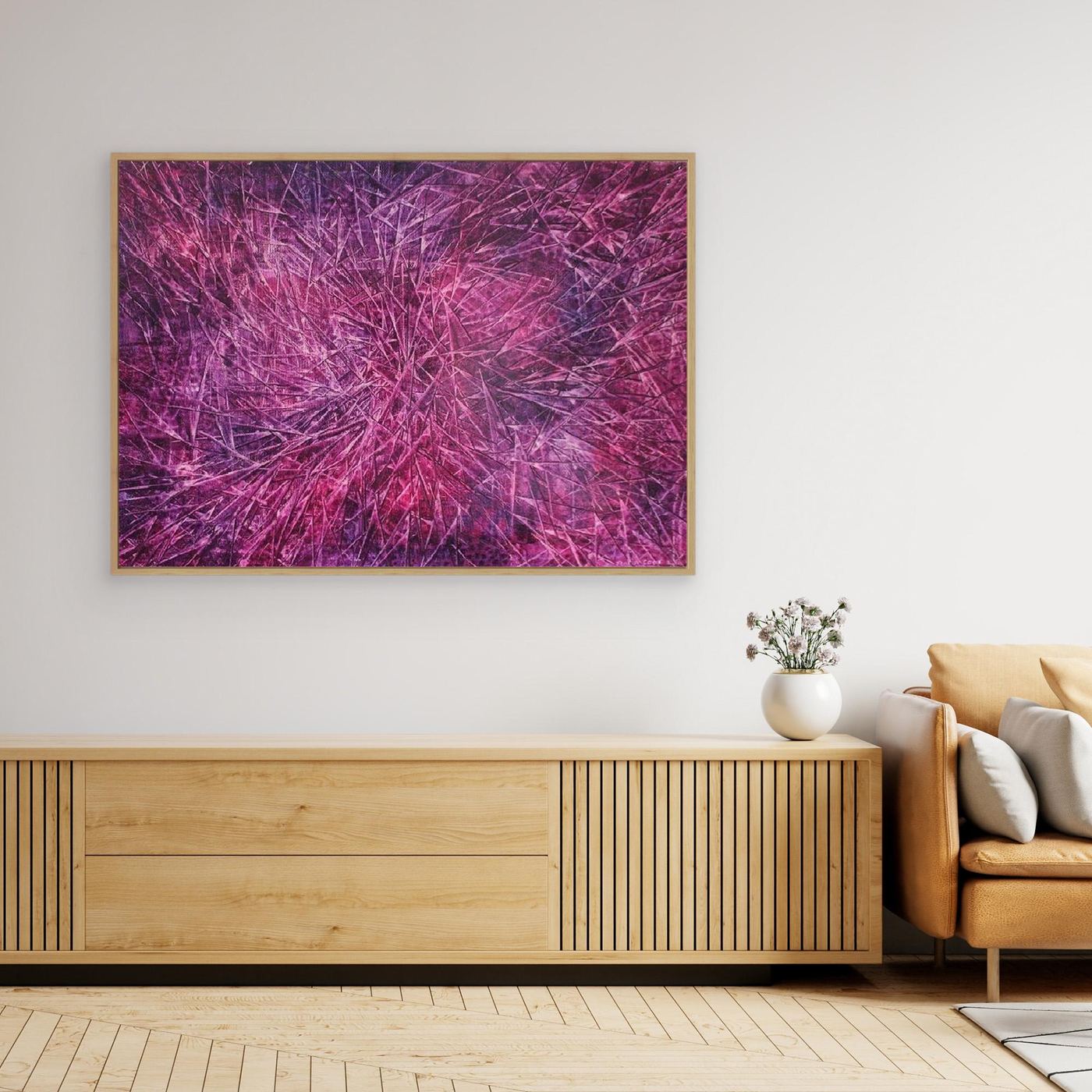 Violet Depths Abstract Canvas Print, Matte/Satin Finish Wall Art By Maria Artygirl