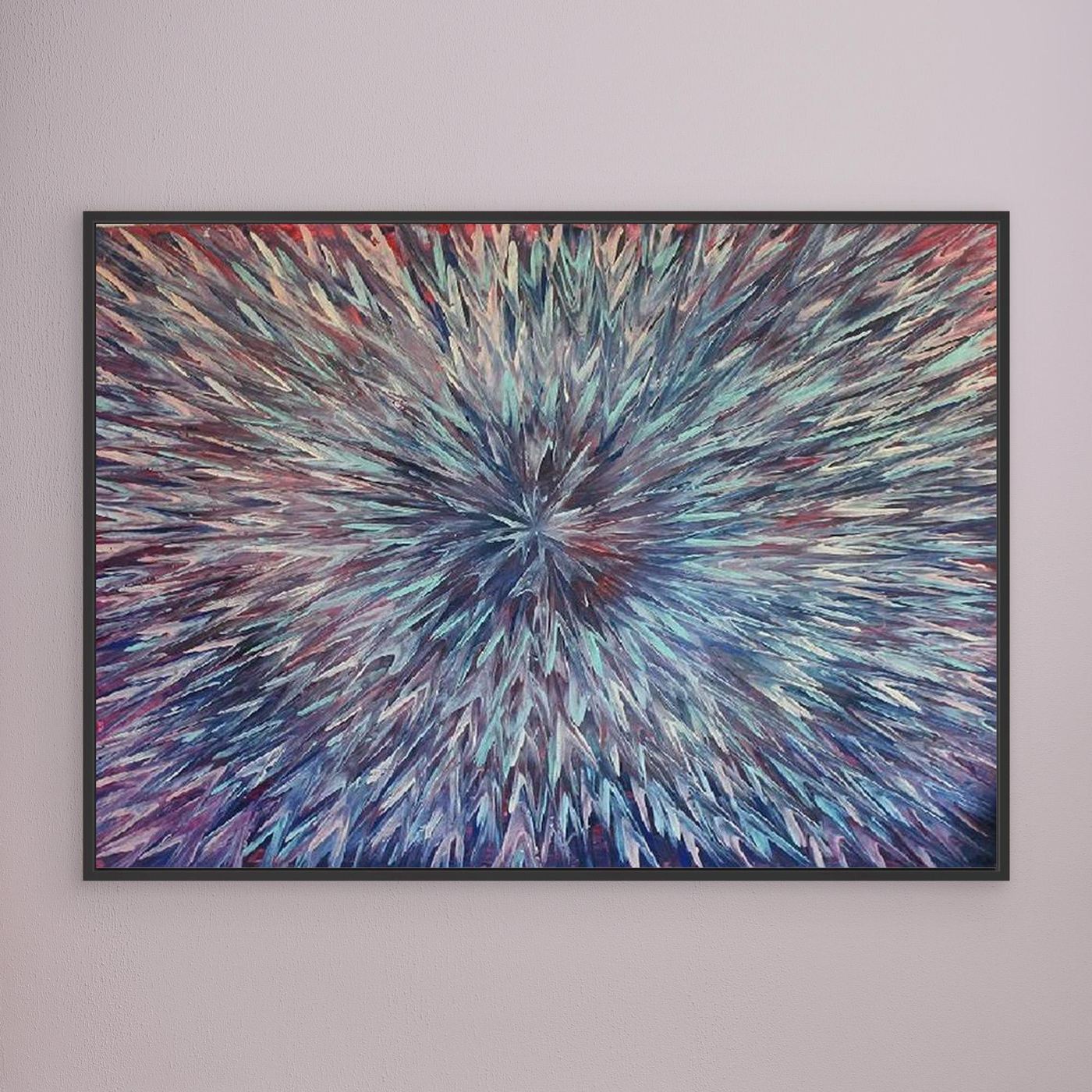 Kaleidoscope Burst Abstract Canvas Print, Matte/Satin Finish Wall Art By Maria Artygirl 