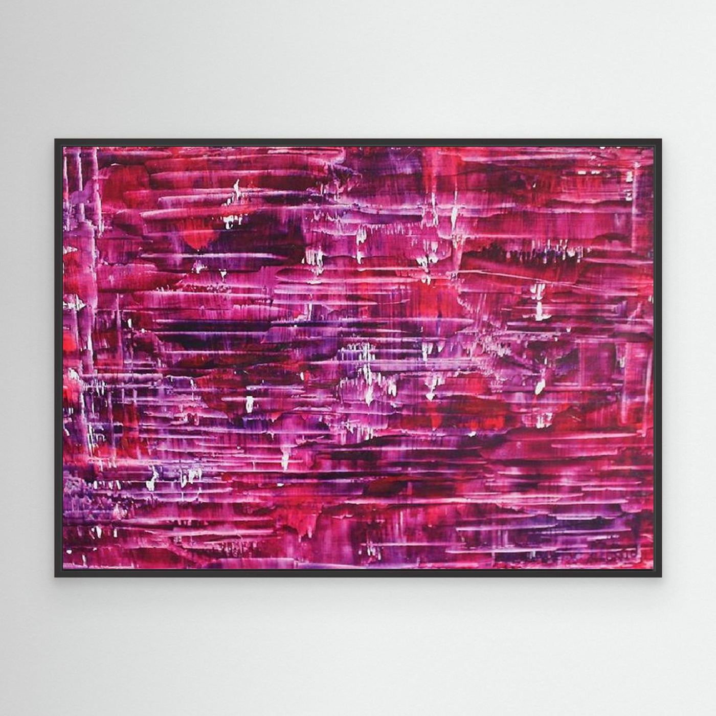 Crimson Matrix Abstract Canvas Print, Matte/Satin Finish Wall Art By Maria Artygirl 