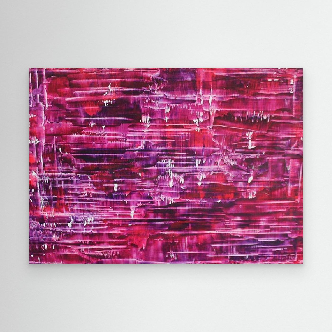 Crimson Matrix Abstract Canvas Print, Matte/Satin Finish Wall Art By Maria Artygirl 