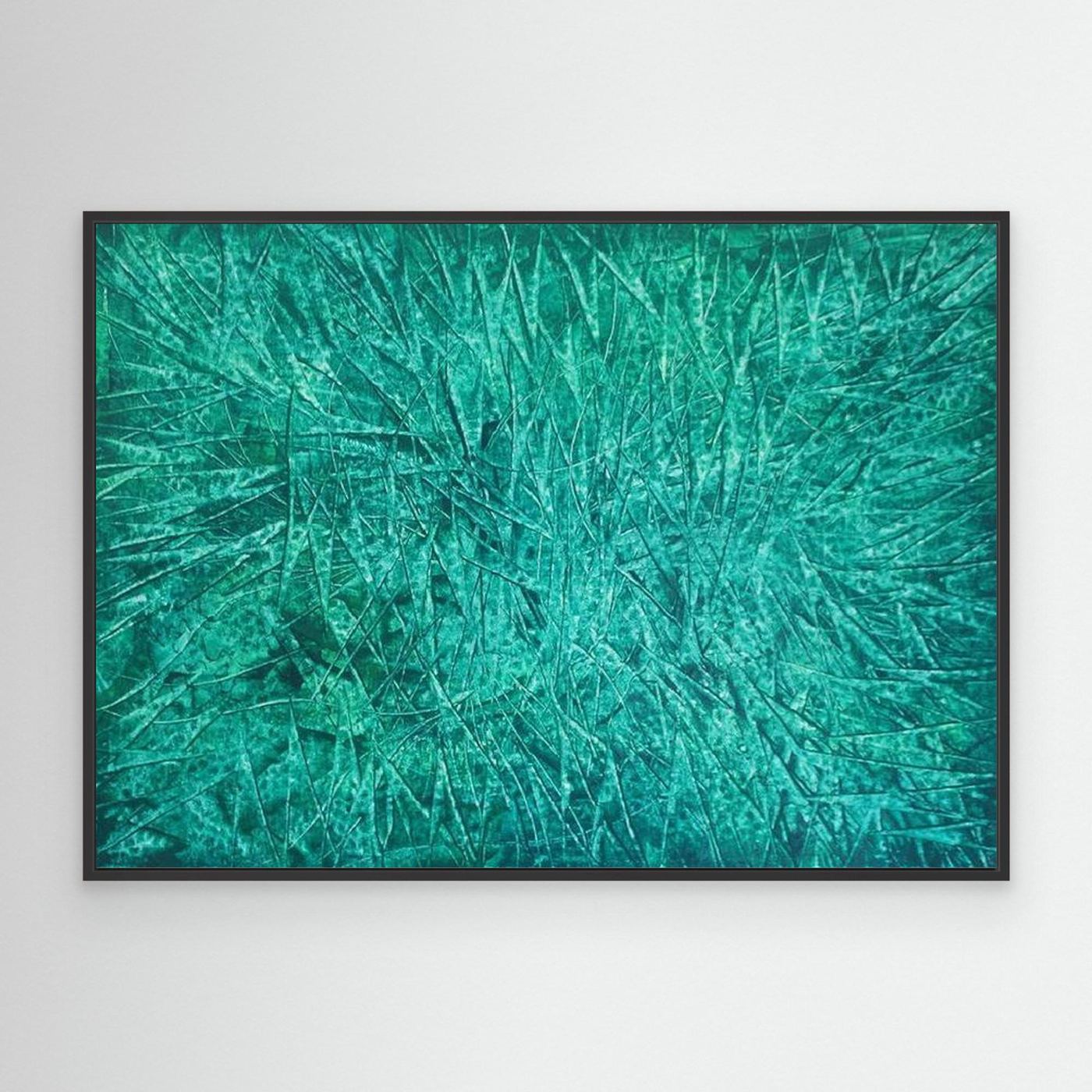 Emerald Radiance Abstract Canvas Print, Matte/Satin Finish Wall Art By Maria Artygirl 