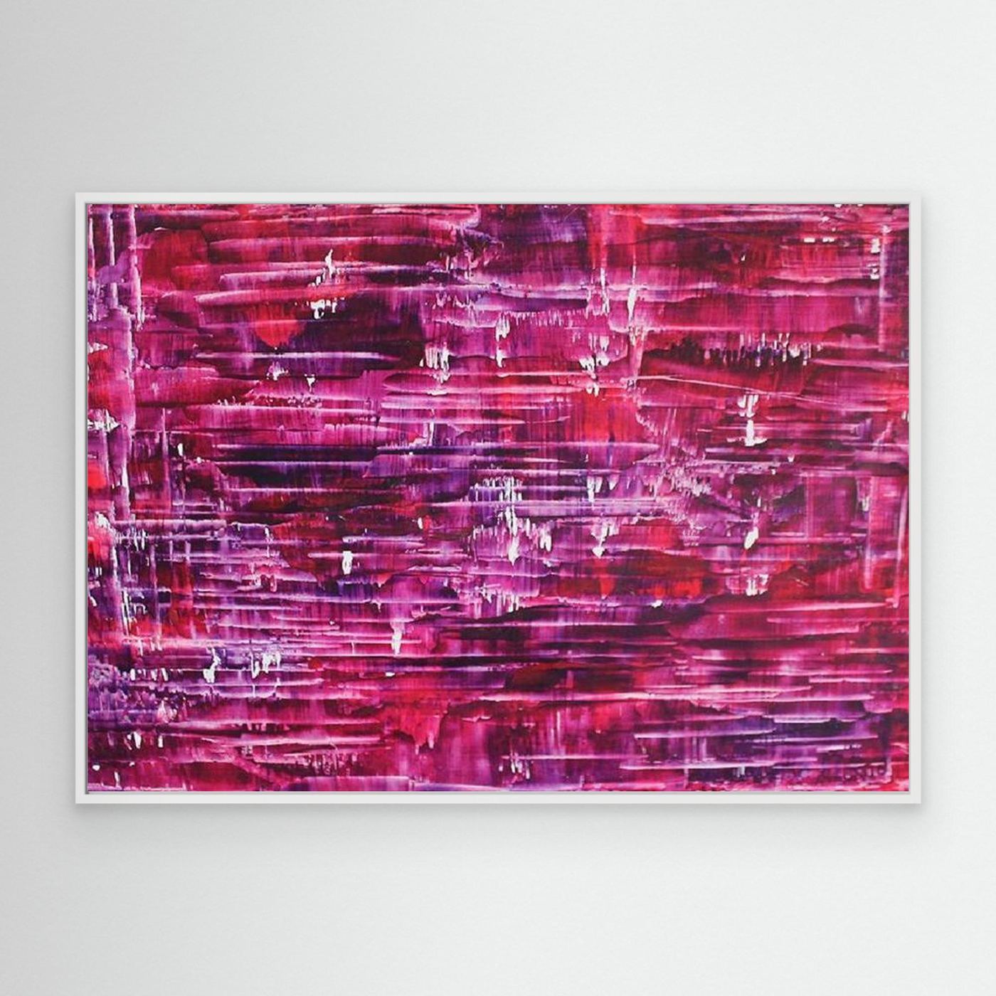 Crimson Matrix Abstract Canvas Print, Matte/Satin Finish Wall Art By Maria Artygirl 