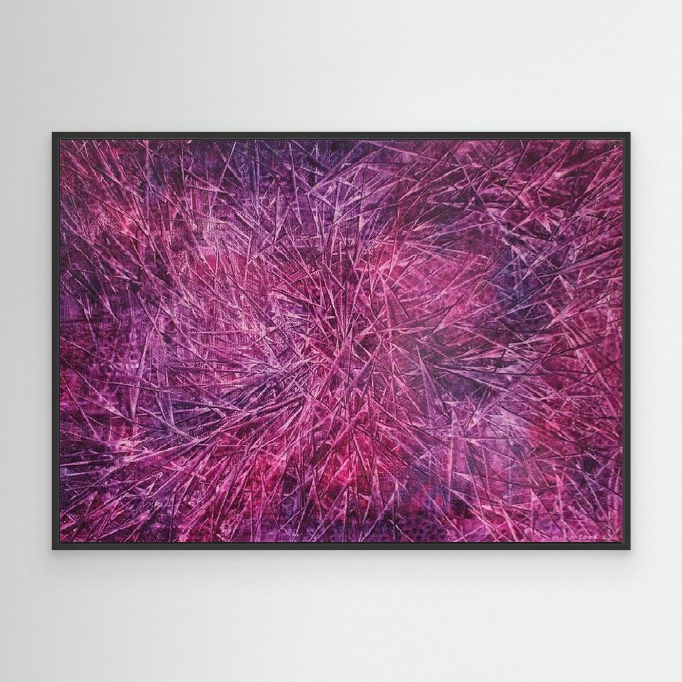 Violet Depths Abstract Canvas Print, Matte/Satin Finish Wall Art By Maria Artygirl