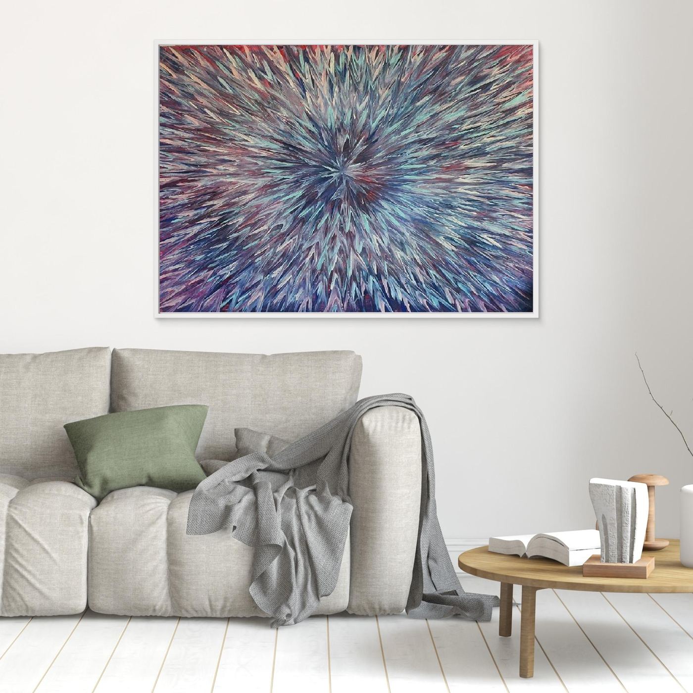 Kaleidoscope Burst Abstract Canvas Print, Matte/Satin Finish Wall Art By Maria Artygirl 