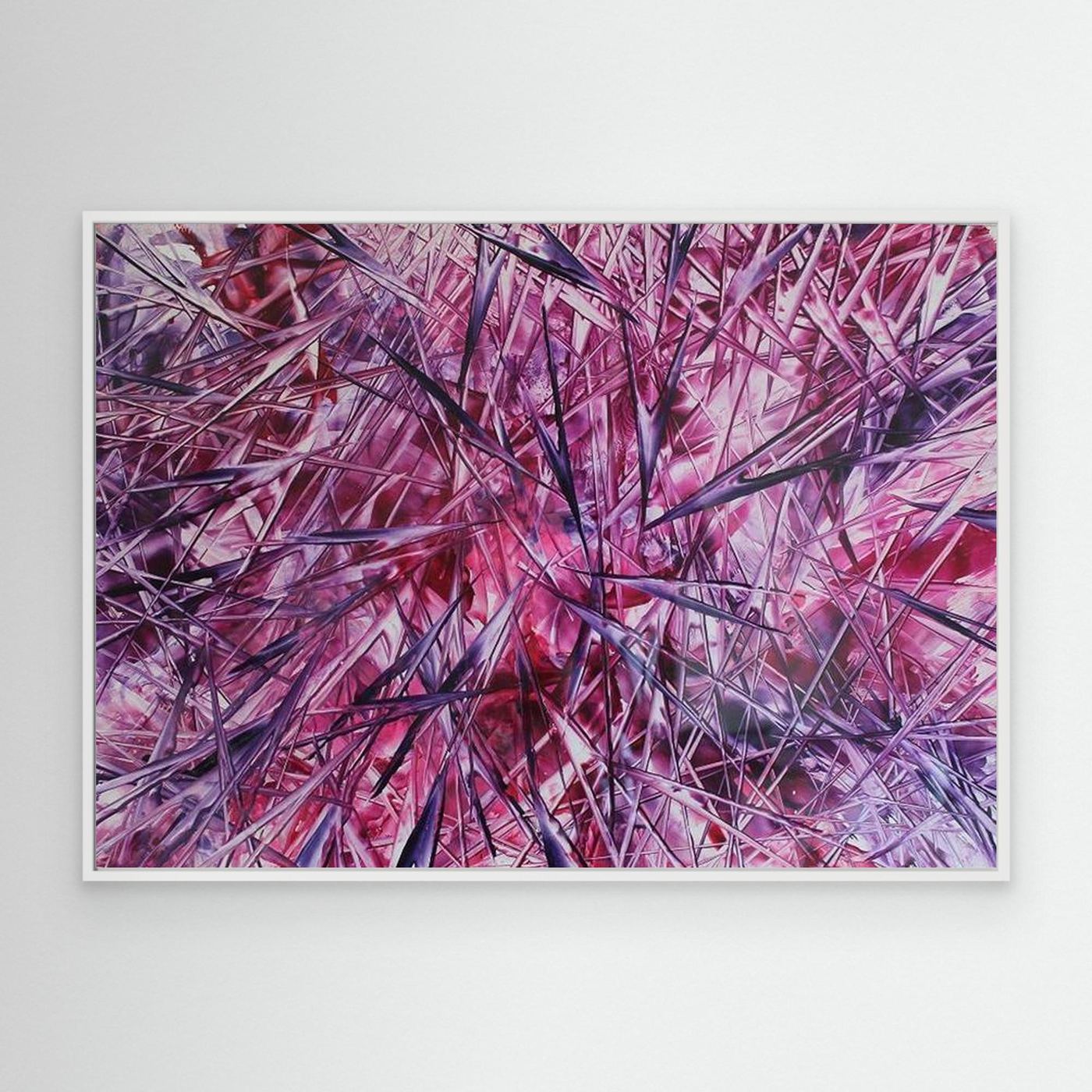 Fuchsia Supernova Abstract Canvas Print, Matte/Satin Finish Wall Art By Maria Artygirl 
