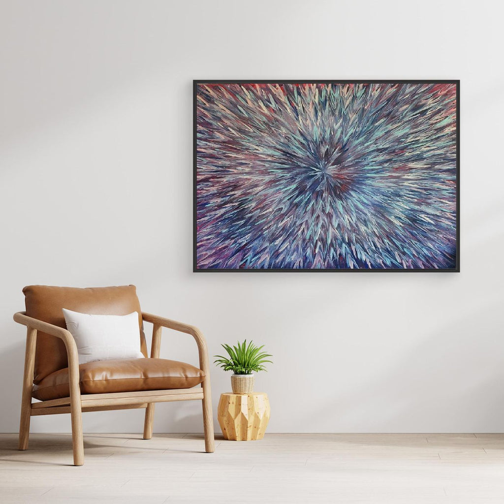Kaleidoscope Burst Abstract Canvas Print, Matte/Satin Finish Wall Art By Maria Artygirl 