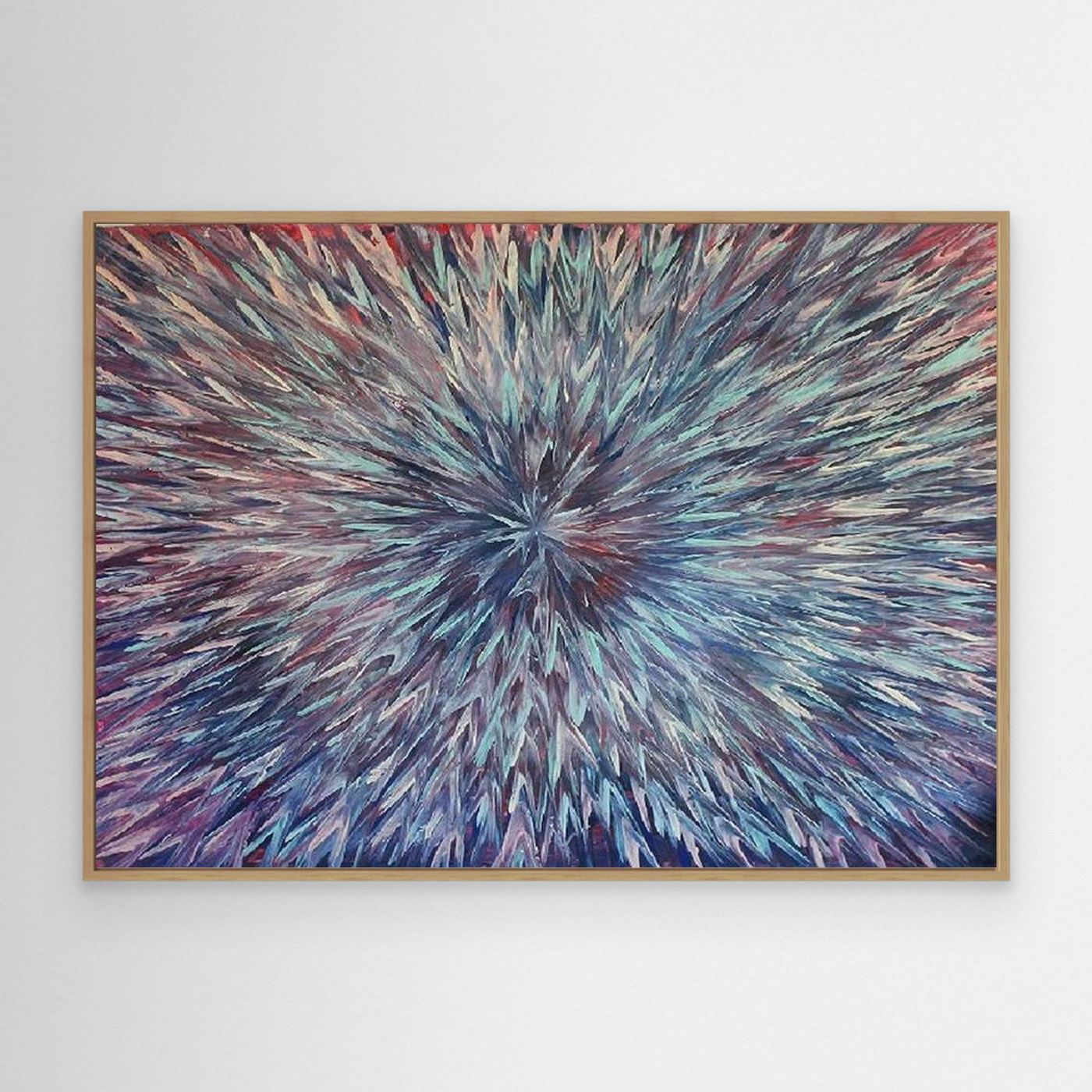 Kaleidoscope Burst Abstract Canvas Print, Matte/Satin Finish Wall Art By Maria Artygirl 