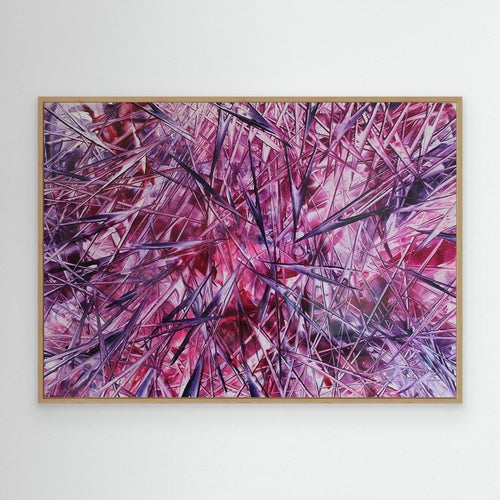 Fuchsia Supernova Abstract Canvas Print, Matte/Satin Finish Wall Art By Maria Artygirl 