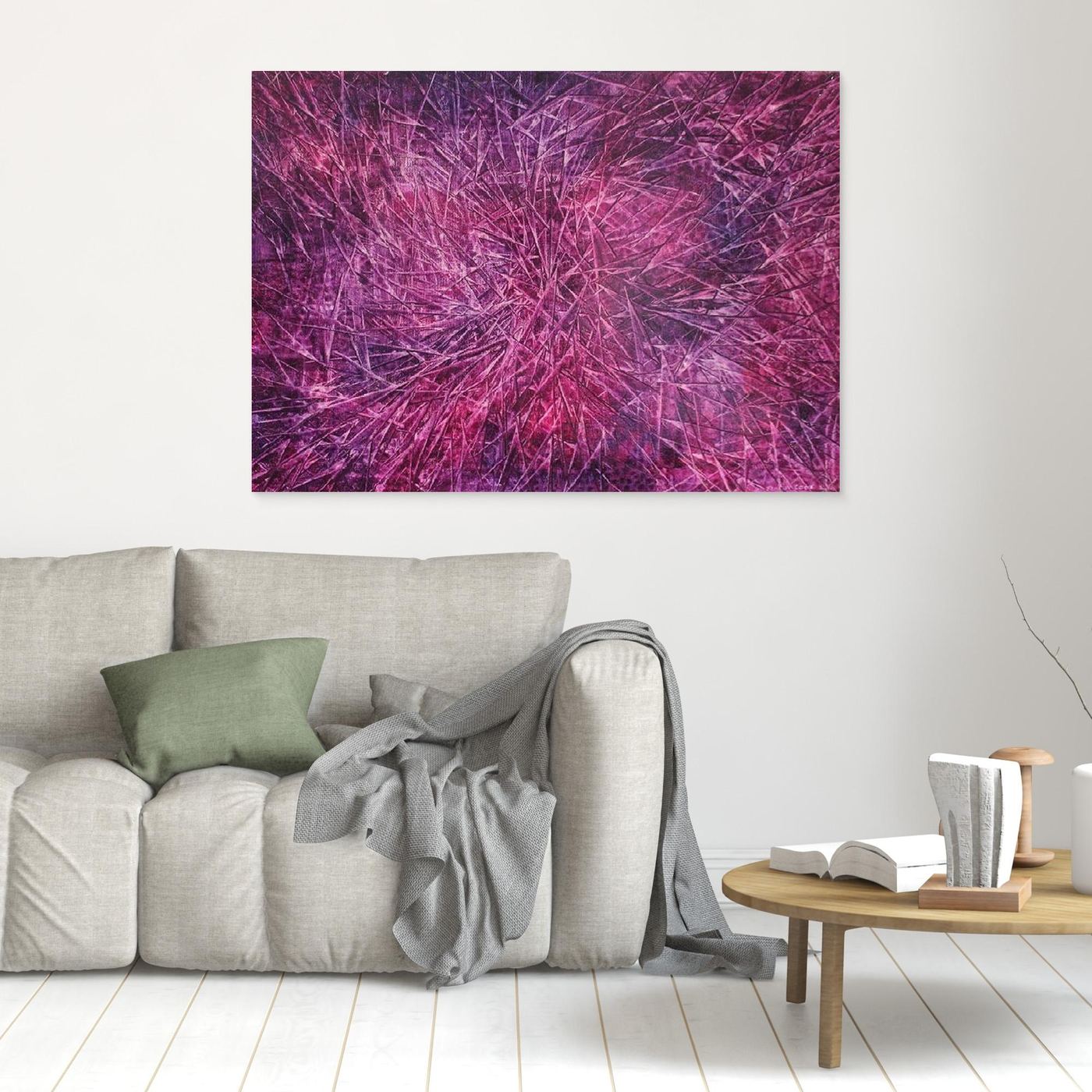 Violet Depths Abstract Canvas Print, Matte/Satin Finish Wall Art By Maria Artygirl