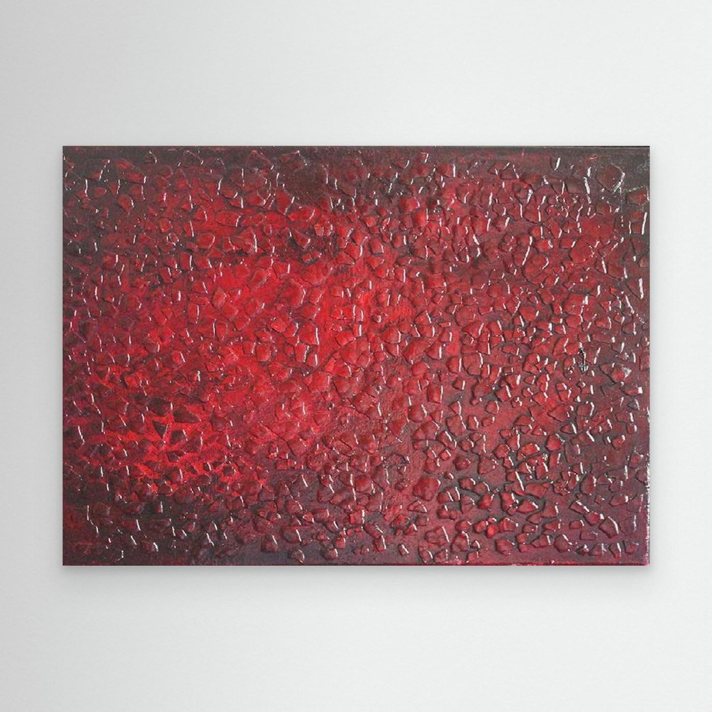 Blood Moon Rising Abstract Canvas Print, Matte/Satin Finish Wall Art By Maria Artygirl 