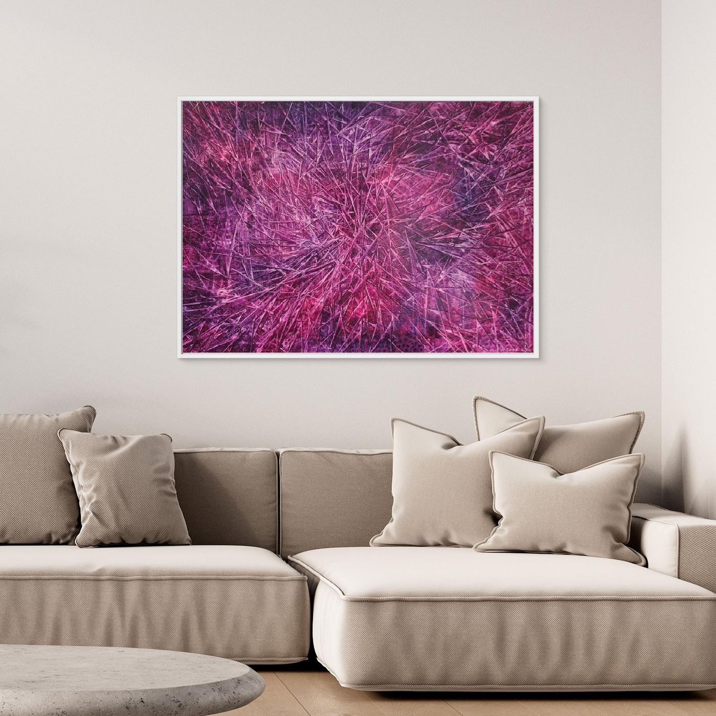 Violet Depths Abstract Canvas Print, Matte/Satin Finish Wall Art By Maria Artygirl