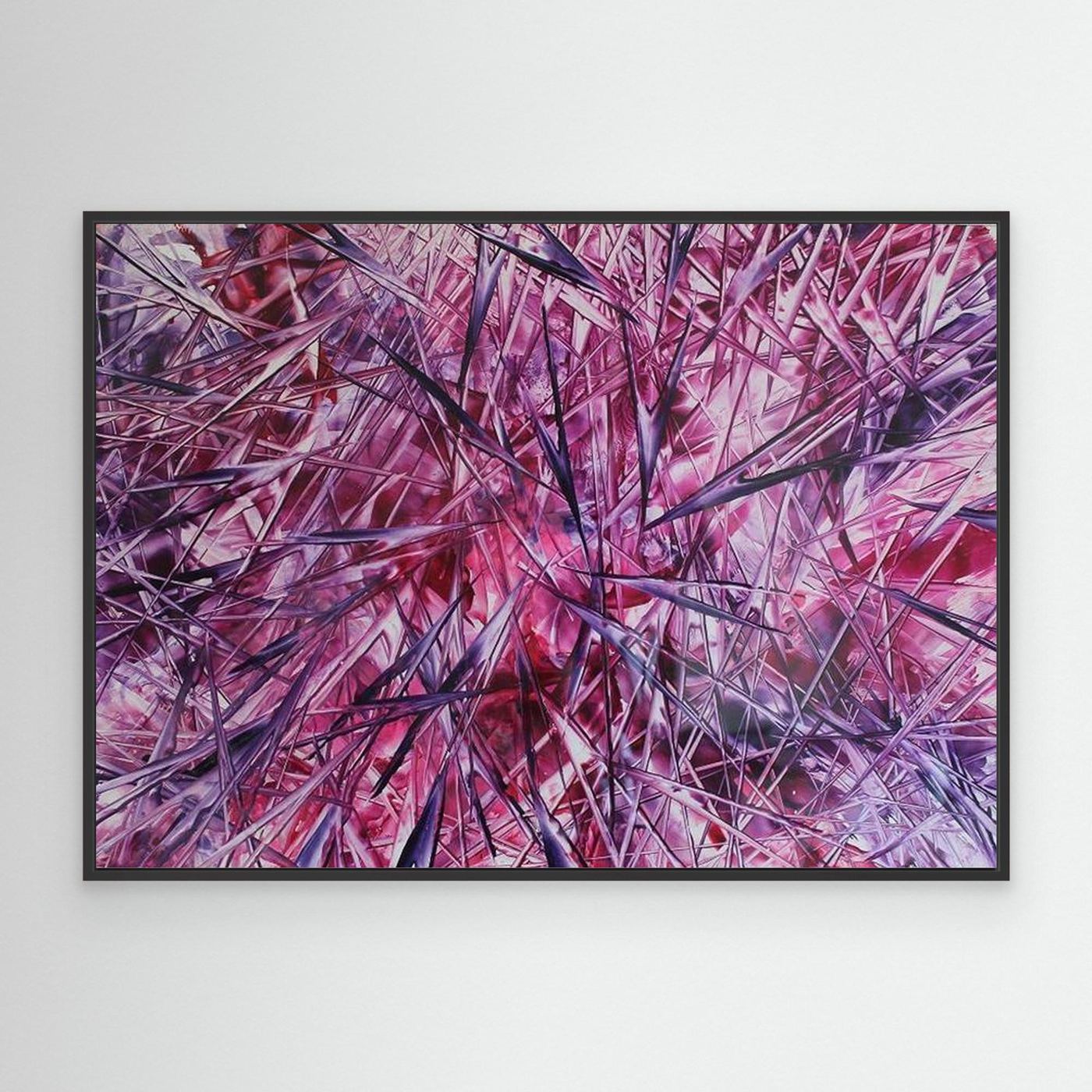 Fuchsia Supernova Abstract Canvas Print, Matte/Satin Finish Wall Art By Maria Artygirl 