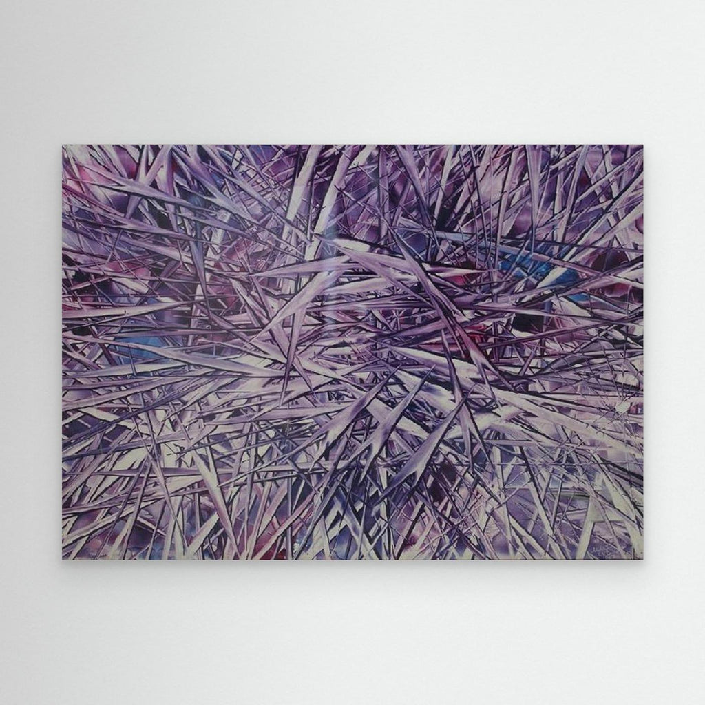 Lavender Crystalline Abstract Canvas Print, Matte/Satin Finish Wall Art By Maria Artygirl 