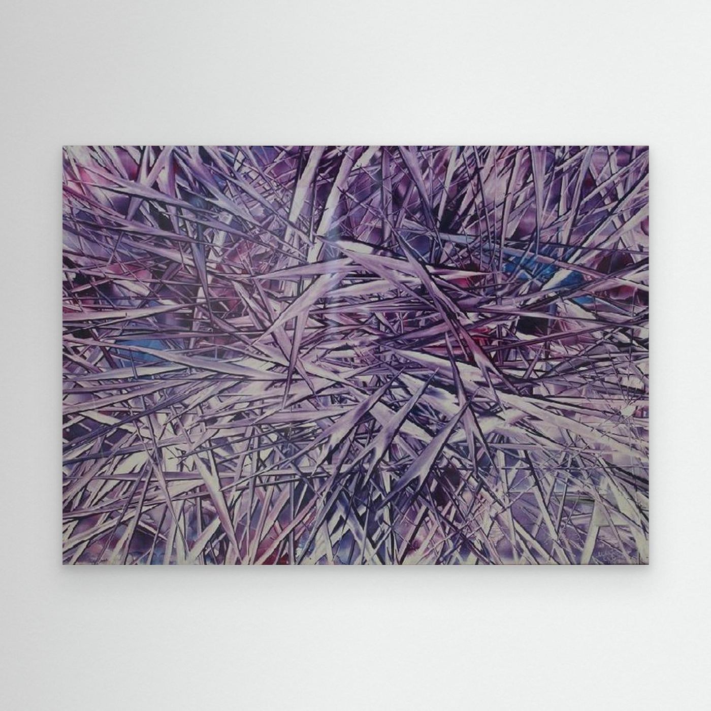 Lavender Crystalline Abstract Canvas Print, Matte/Satin Finish Wall Art By Maria Artygirl 