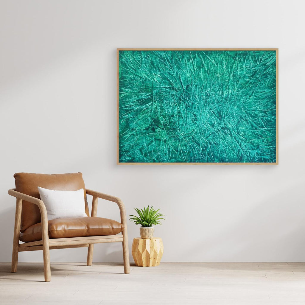Emerald Radiance Abstract Canvas Print, Matte/Satin Finish Wall Art By Maria Artygirl 