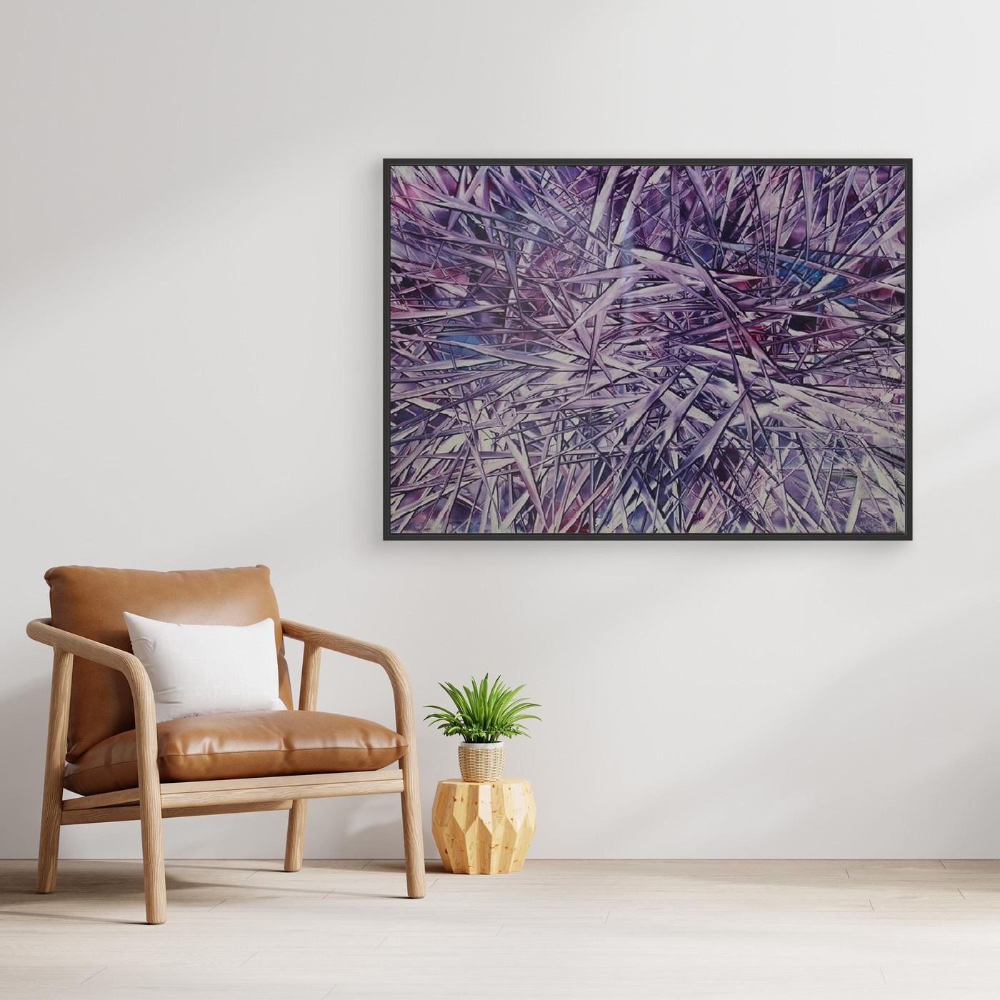 Lavender Crystalline Abstract Canvas Print, Matte/Satin Finish Wall Art By Maria Artygirl 