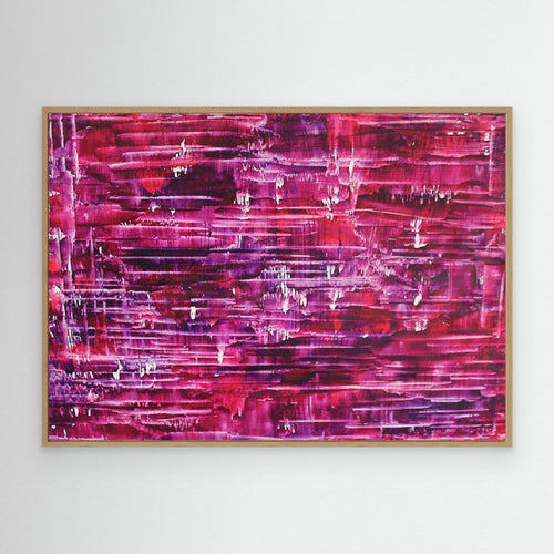 Crimson Matrix Abstract Canvas Print, Matte/Satin Finish Wall Art By Maria Artygirl 