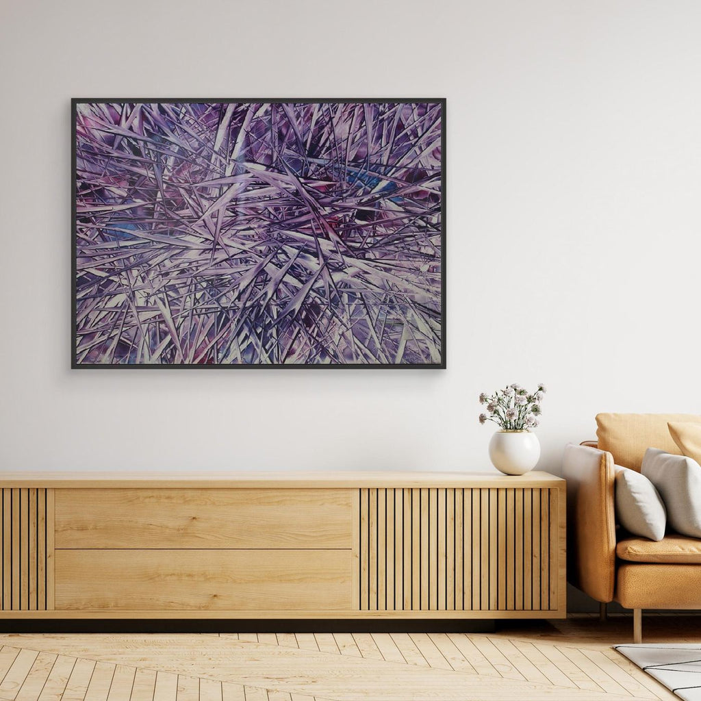 Lavender Crystalline Abstract Canvas Print, Matte/Satin Finish Wall Art By Maria Artygirl 
