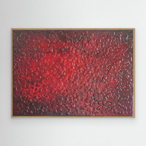 Blood Moon Rising Abstract Canvas Print, Matte/Satin Finish Wall Art By Maria Artygirl 