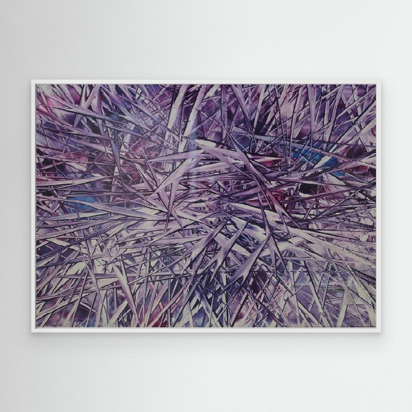Lavender Crystalline Abstract Canvas Print, Matte/Satin Finish Wall Art By Maria Artygirl 