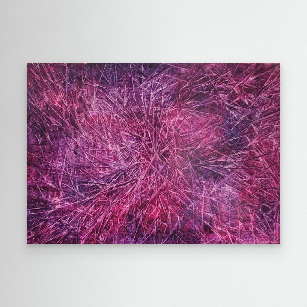 Violet Depths Abstract Canvas Print, Matte/Satin Finish Wall Art By Maria Artygirl