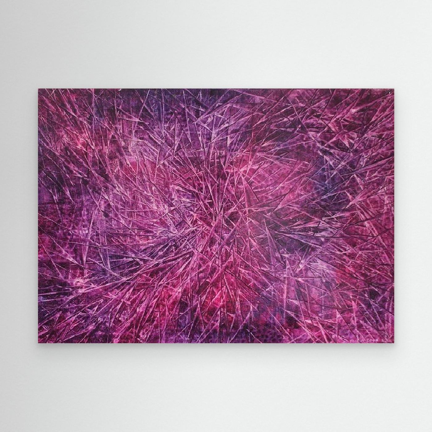 Violet Depths Abstract Canvas Print, Matte/Satin Finish Wall Art By Maria Artygirl