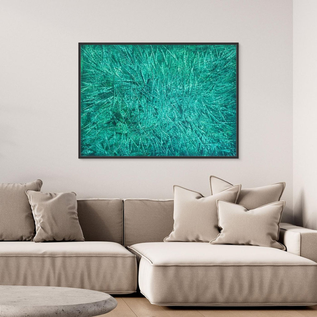 Emerald Radiance Abstract Canvas Print, Matte/Satin Finish Wall Art By Maria Artygirl 
