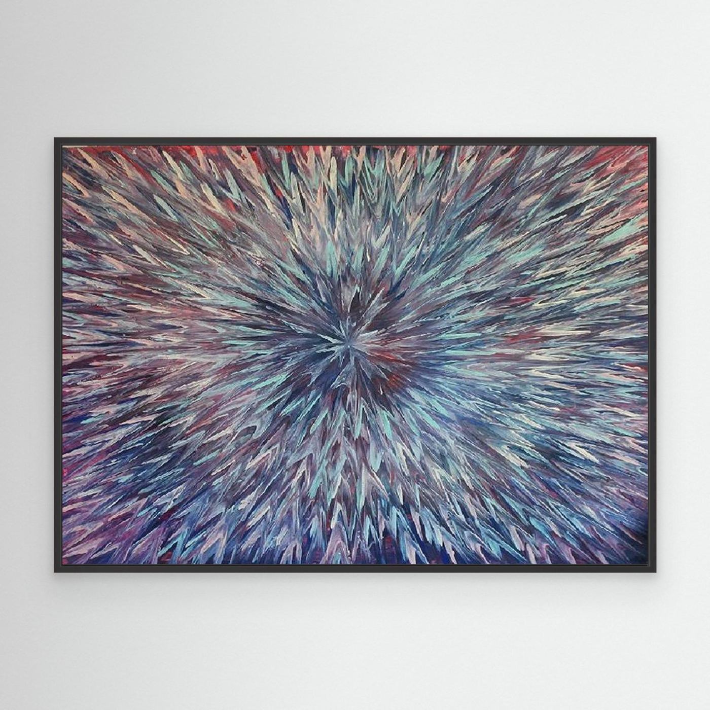 Kaleidoscope Burst Abstract Canvas Print, Matte/Satin Finish Wall Art By Maria Artygirl 