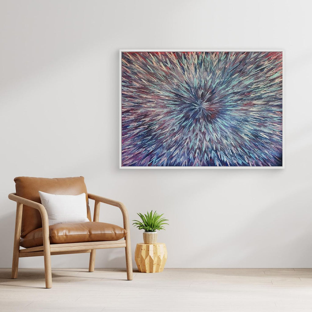 Kaleidoscope Burst Abstract Canvas Print, Matte/Satin Finish Wall Art By Maria Artygirl 